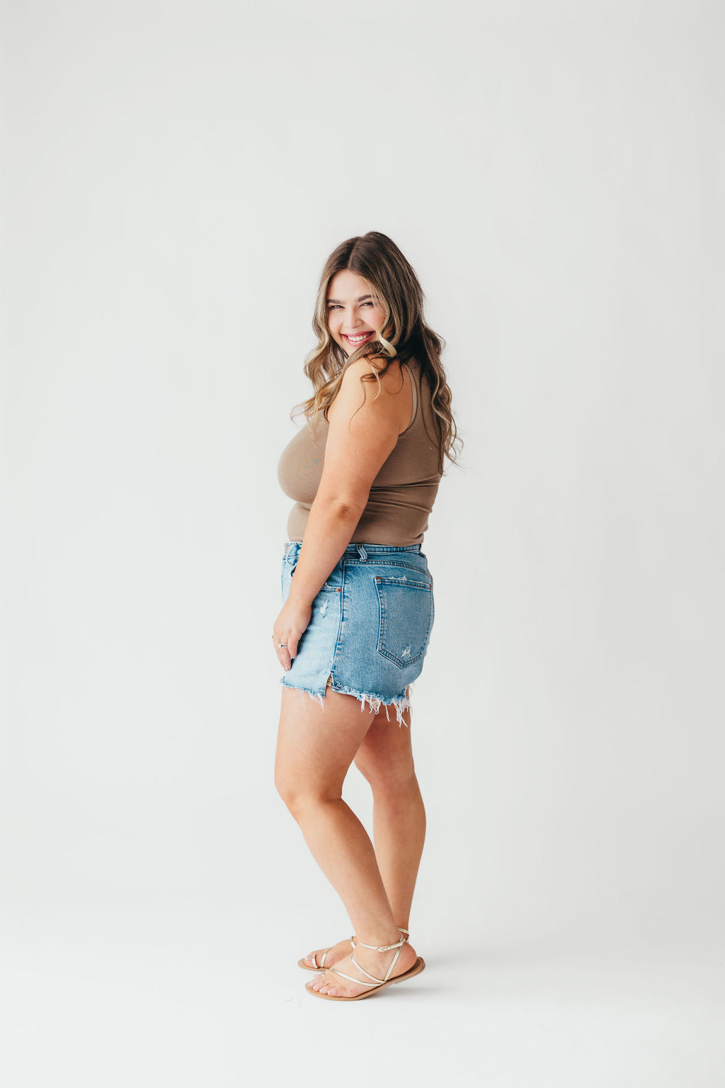 Modest Tank Bodysuit | Mocha | FINAL SALE