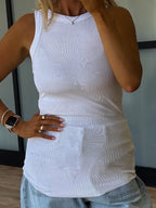 Essential Ribbed Tank | White | +Plus Available