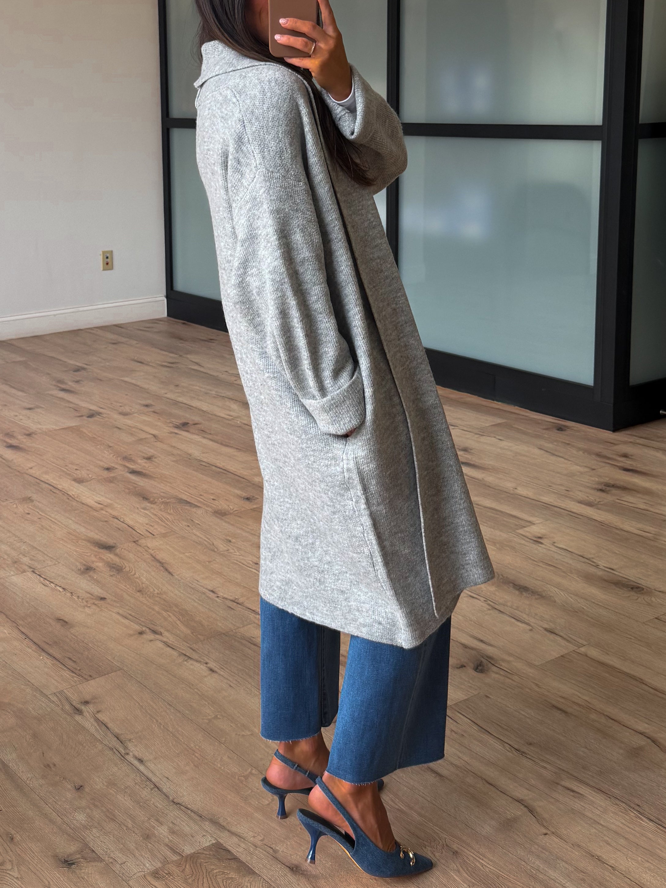 Kleo Longline Cardigan | Grey