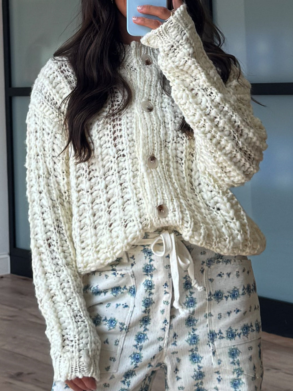 Joey Chunky Knit Cardigan | Cream
