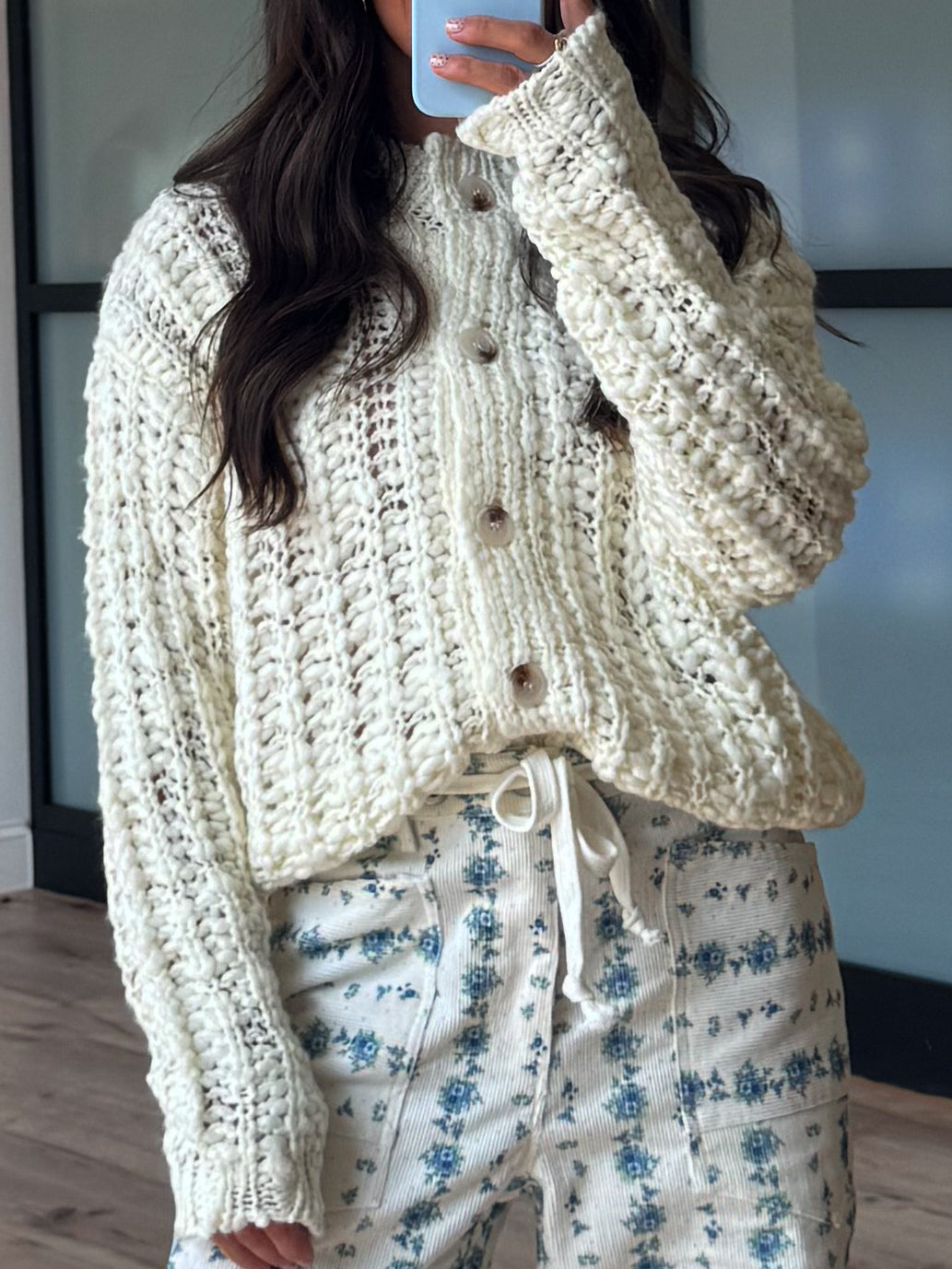 Joey Chunky Knit Cardigan | Cream
