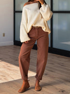 Onset Cropped Barrel Pants | Cocoa