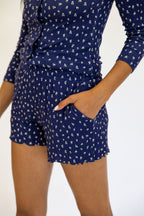 Bamboo Pointelle Women's Lounge Shorts | Navy | +Plus Available