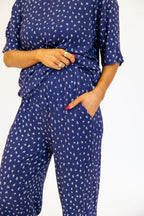 Bamboo Pointelle Women's Lounge Pants | Navy | +Plus Available