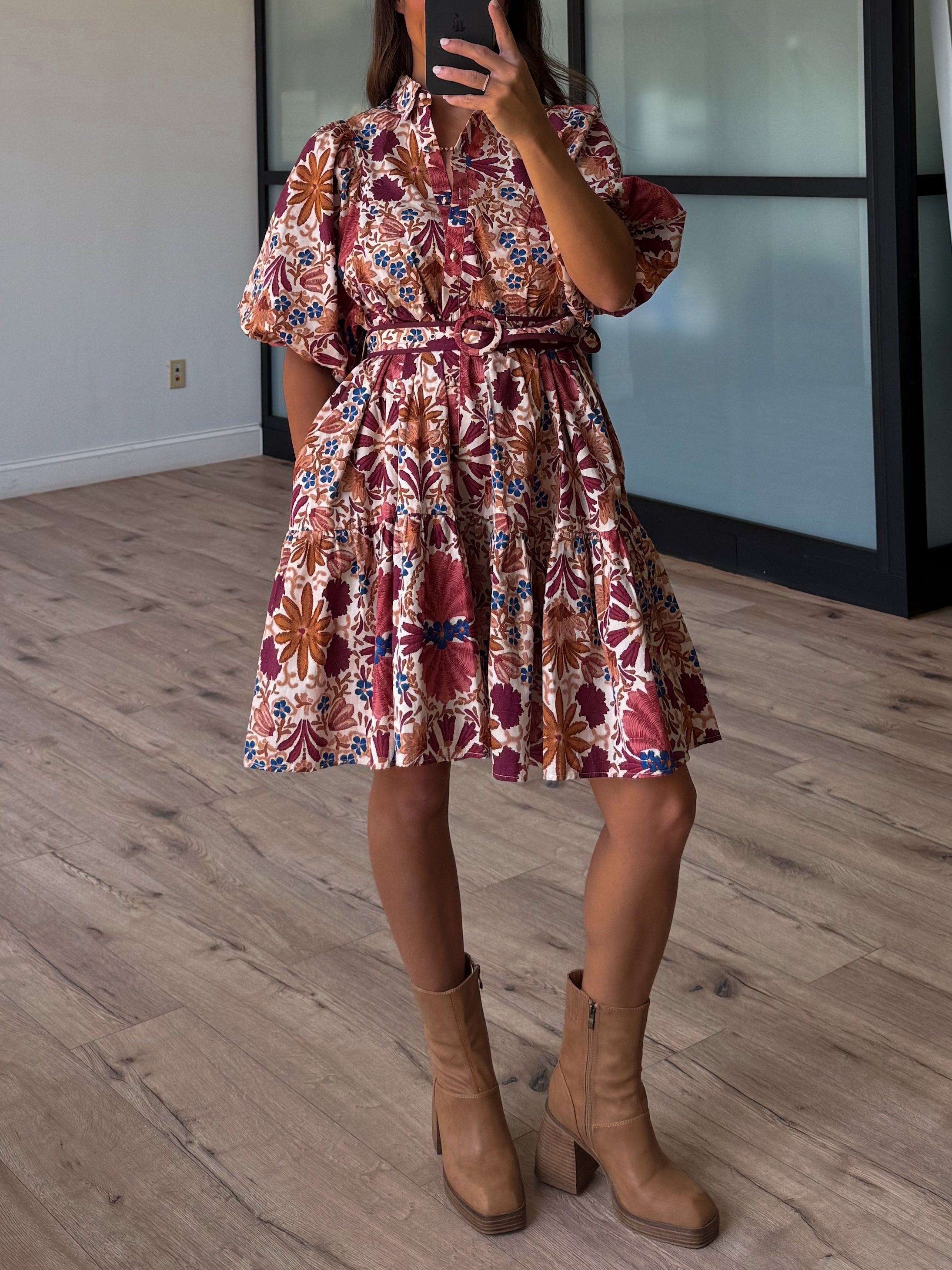 Camellia Belted Dress | Amberwood