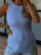 Essential Ribbed Tank | Baby Blue | +Plus Available