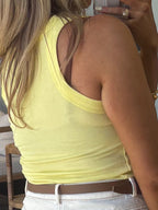 Essential Ribbed Tank | Lemon | +Plus Available | RESTOCK