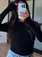 Essential Ribbed Long Sleeve | Black | +Plus Available | RESTOCK