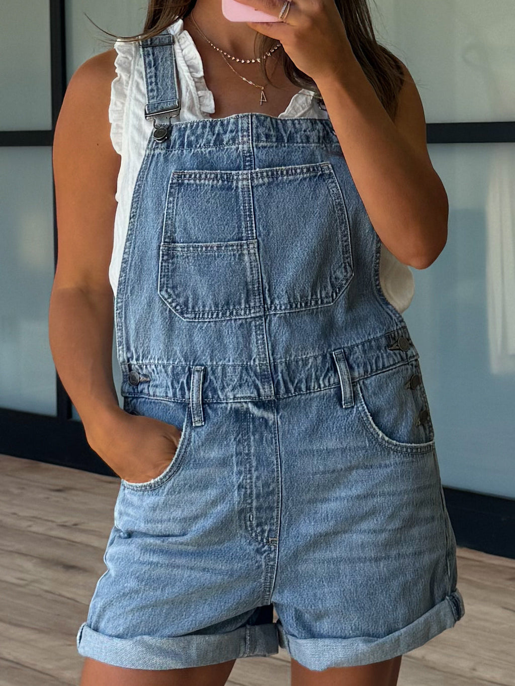 Denim Short Overalls