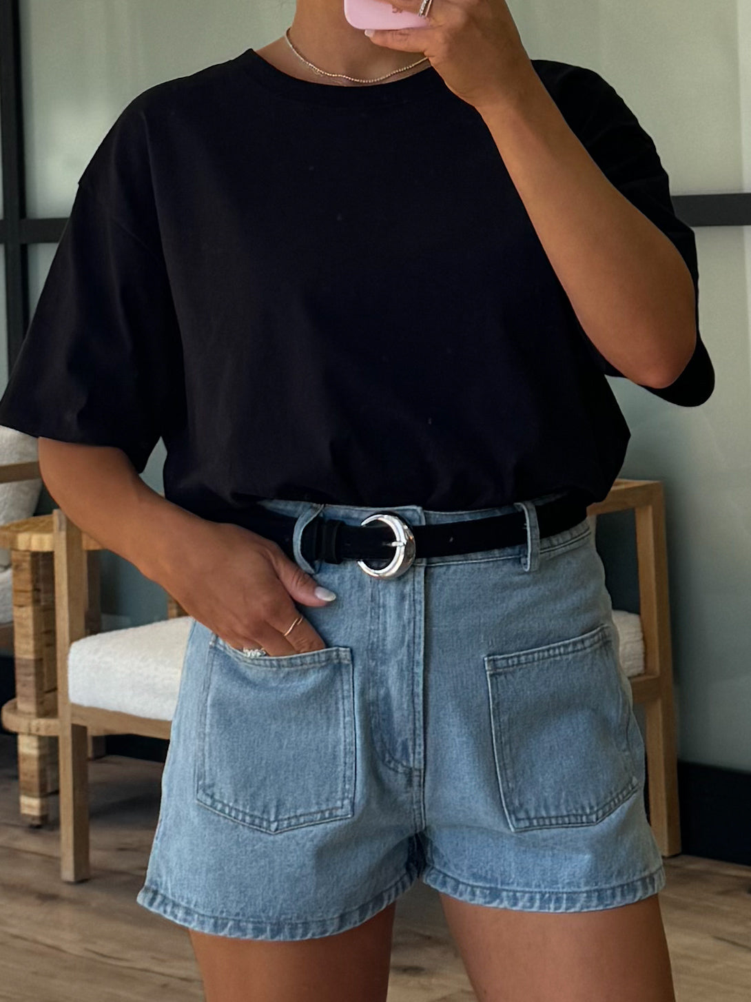 Simply The Vibe Cotton Tee | Black