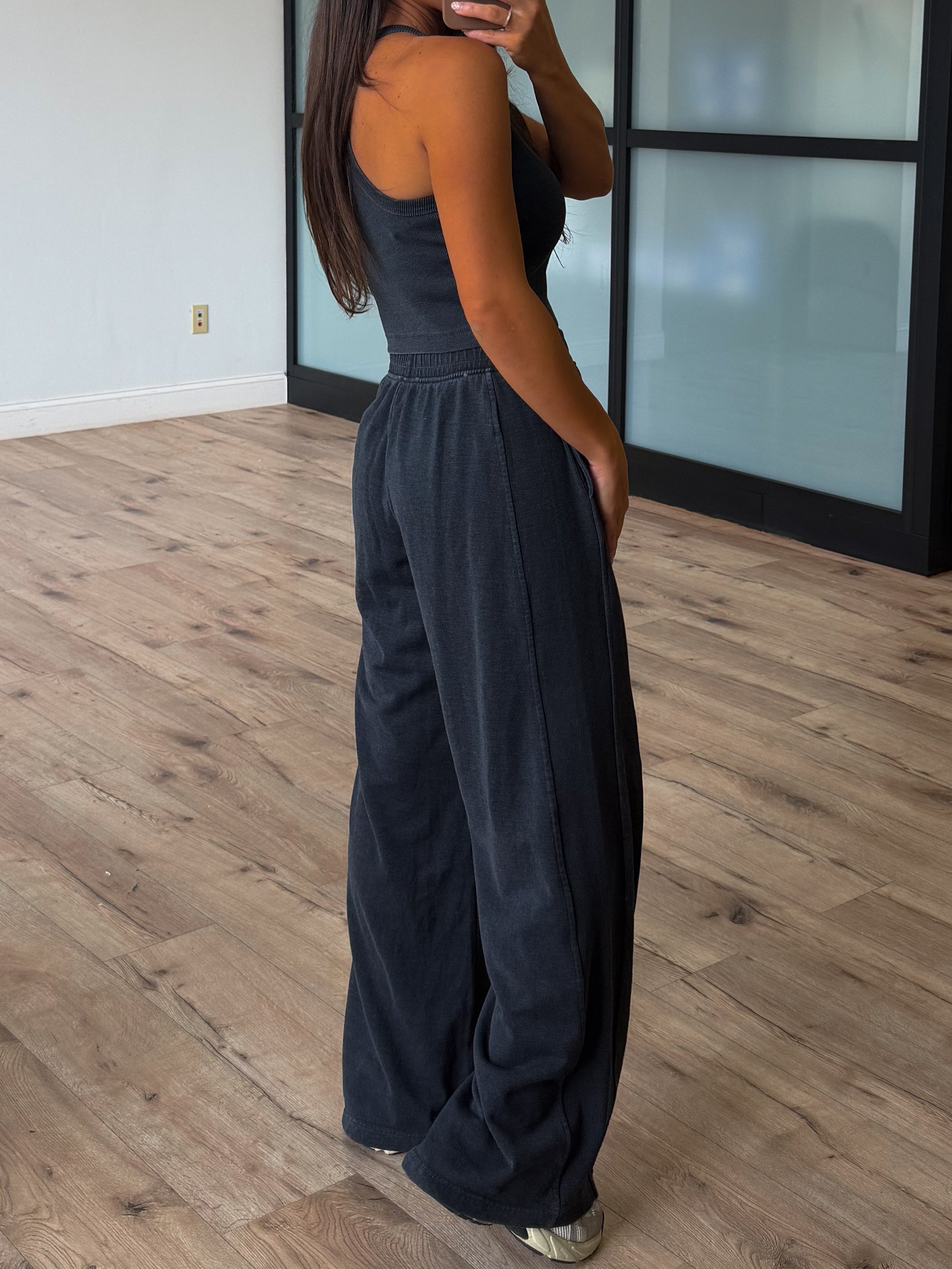 Mineral Mist Ribbed Tank | Black | RESTOCK