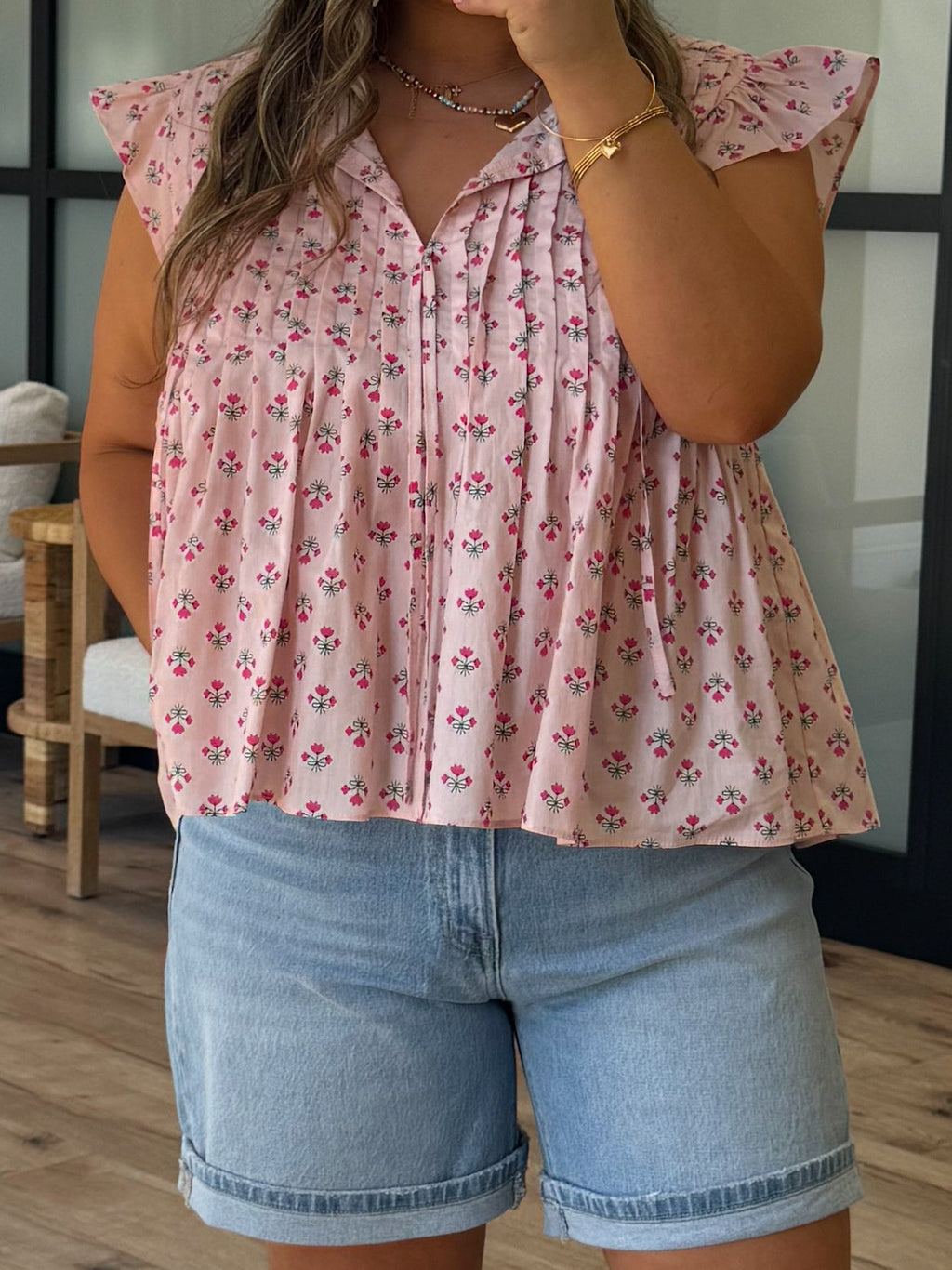 First Impression Flutter Top | Pink | +Plus Available | FINAL SALE