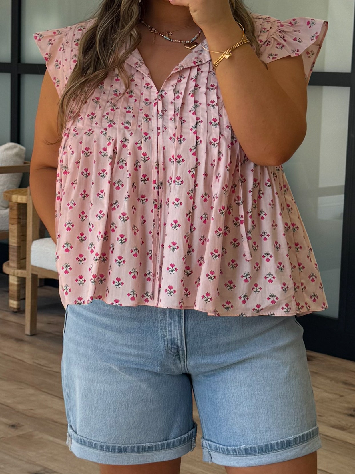 First Impression Flutter Top | Pink | +Plus Available | FINAL SALE