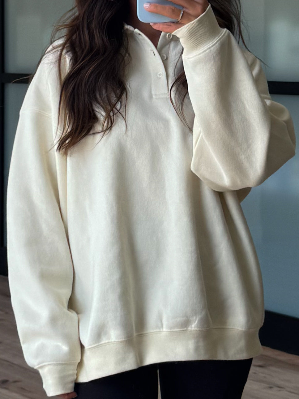 Astor Polo Henley Pullover | Ivory