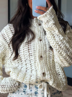 Joey Chunky Knit Cardigan | Cream
