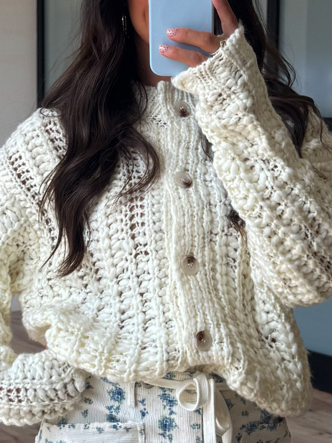 Joey Chunky Knit Cardigan | Cream