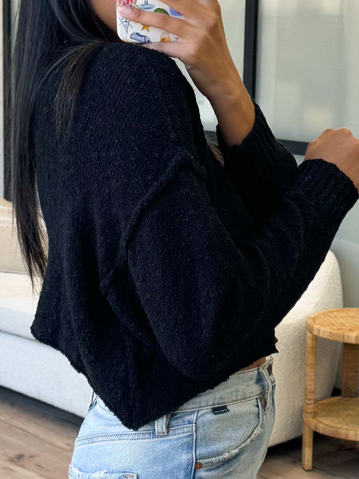 Darla Textured Sweater | Black | FINAL SALE