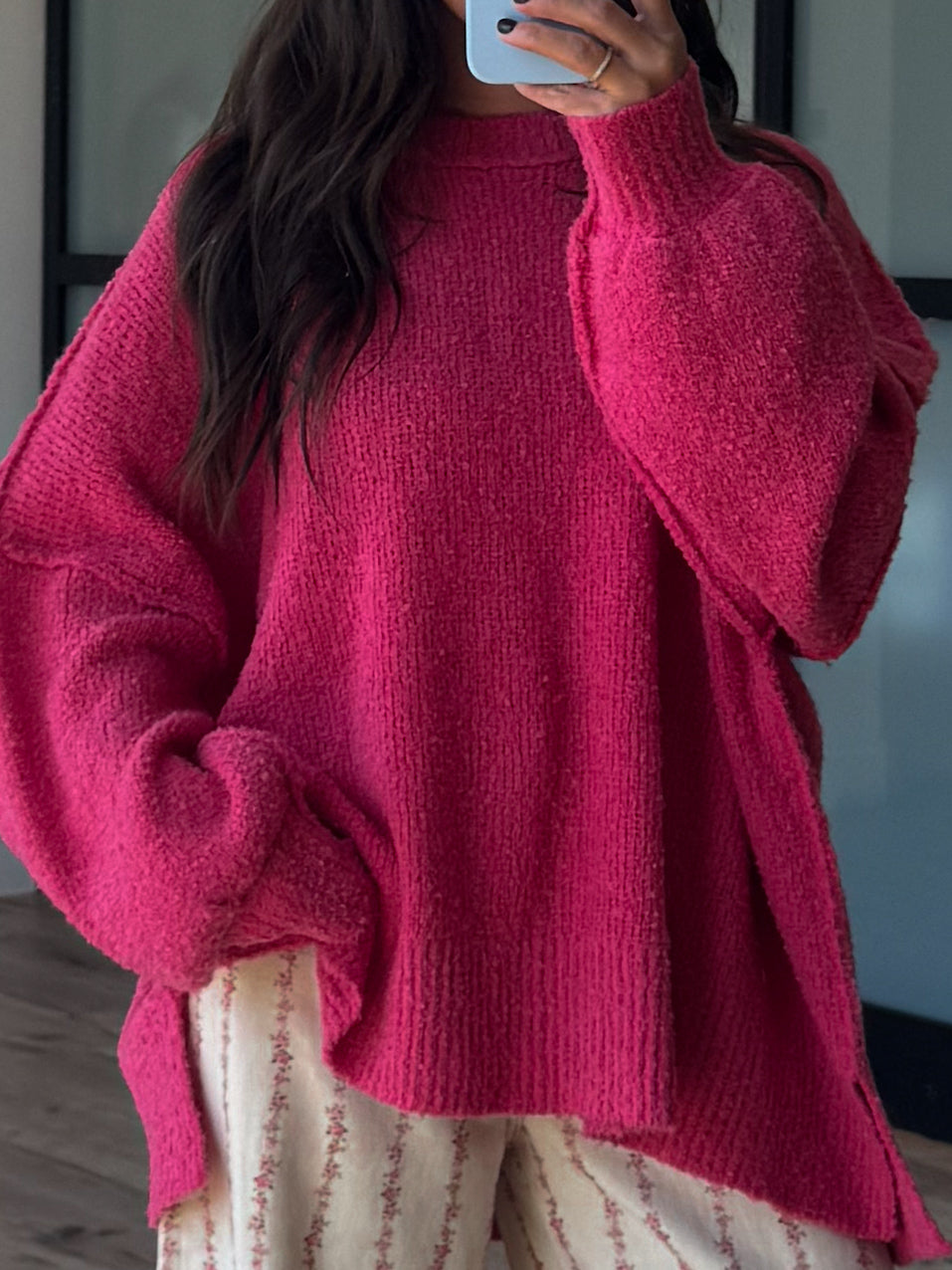 Lev Textured Sweater | Watermelon | +Plus Available | RESTOCK