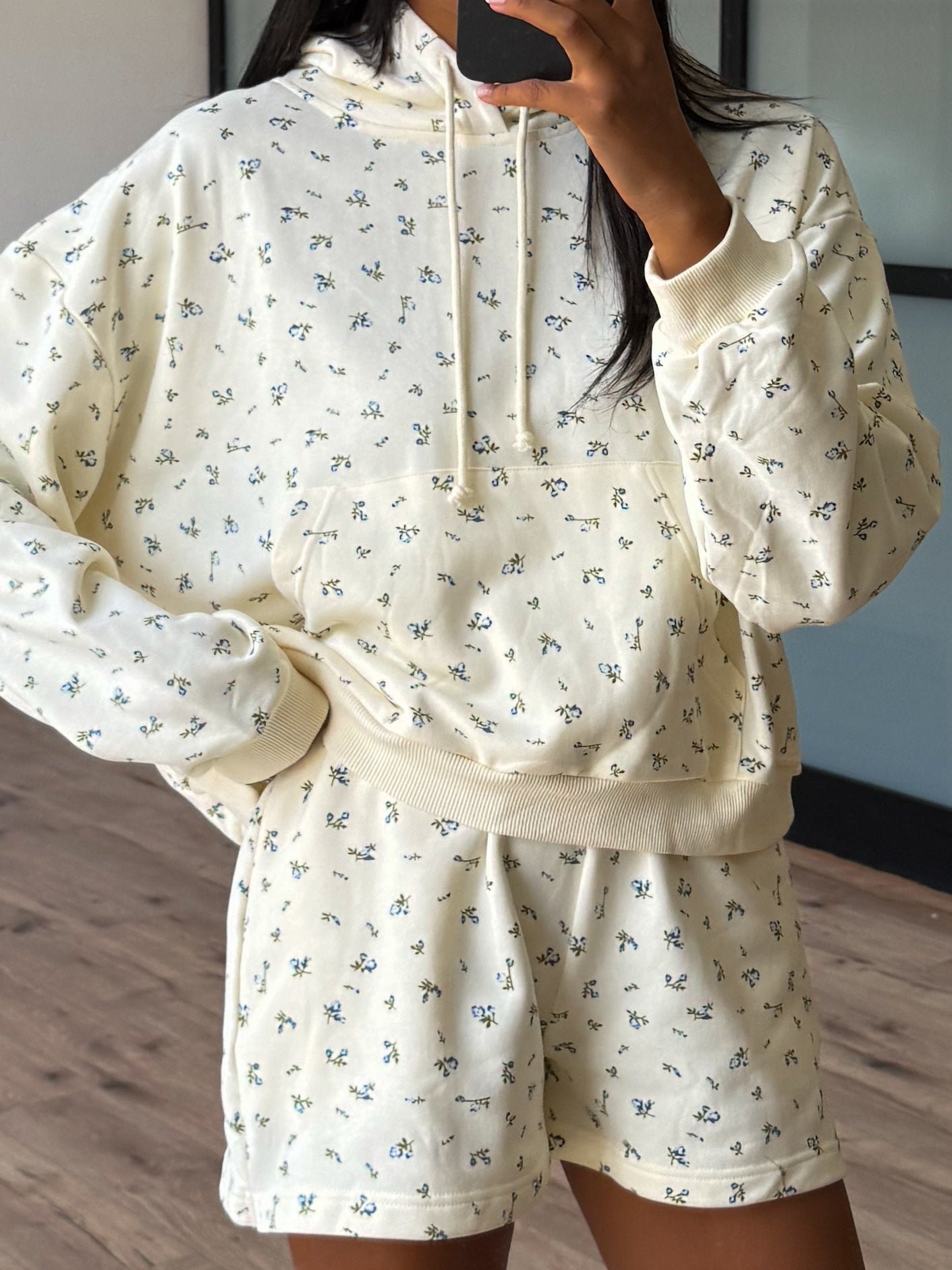 Blue Porch Florals Hoodie | +Plus Available