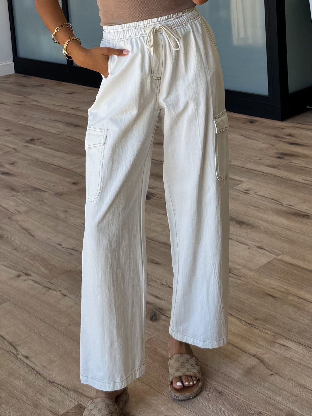 Ines Cargo Pants | Ivory