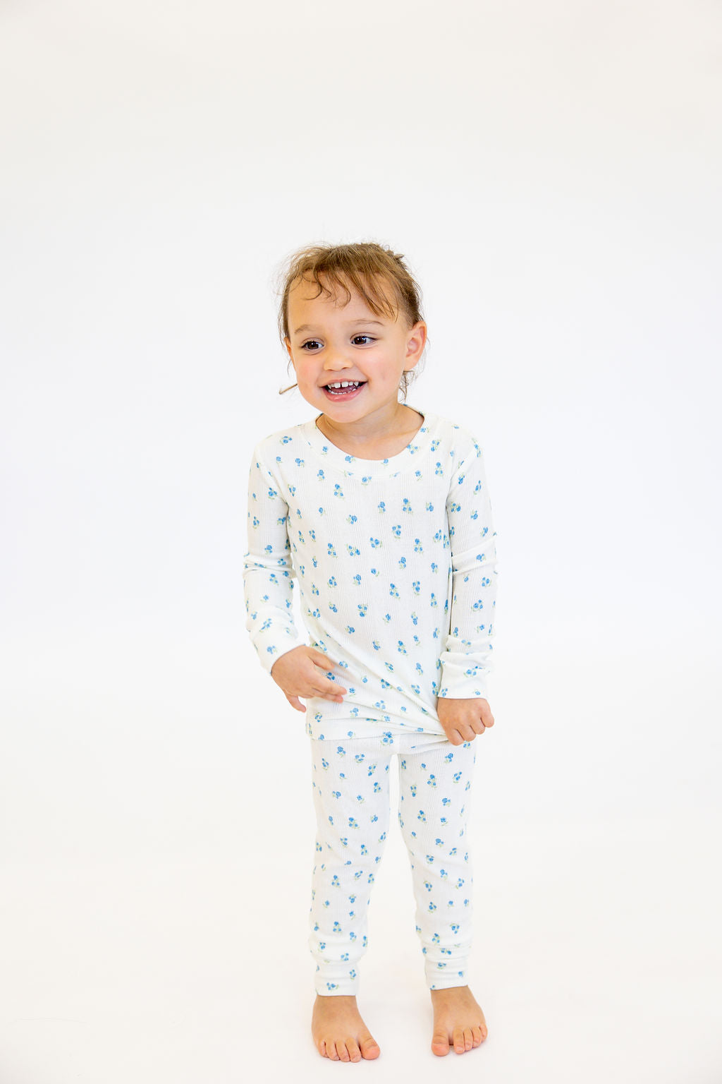 Kids Bamboo Pointelle Two-Piece Set | Ivory | Tiny Talulah