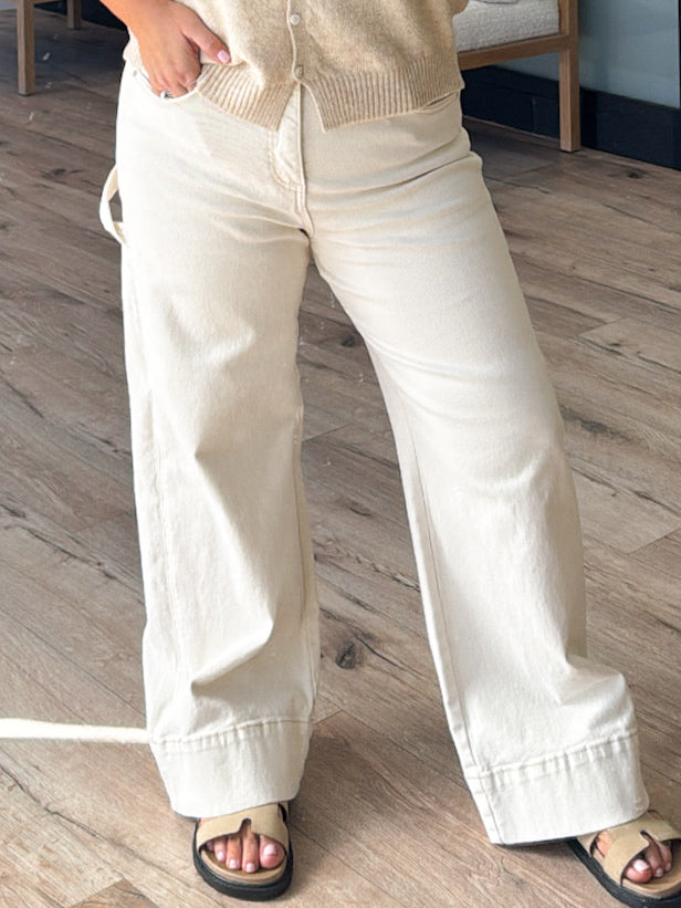 Meghan Wide-Leg Pants | Ivory | +Plus Available