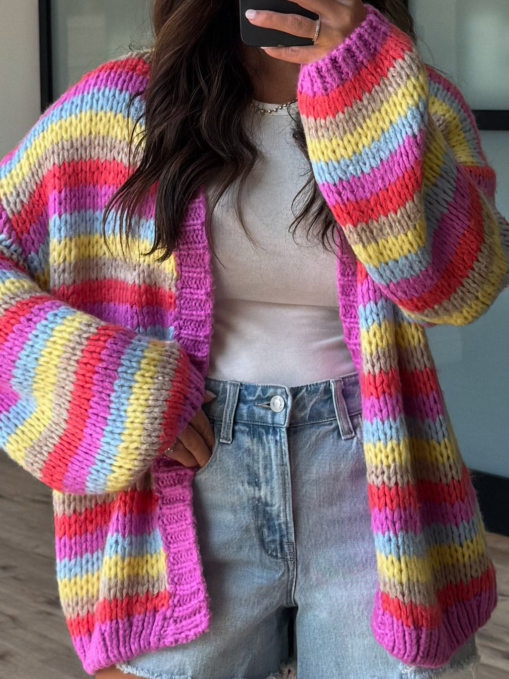 Bold Strokes Knit Cardigan | Sunlit Orchid | +Plus Available