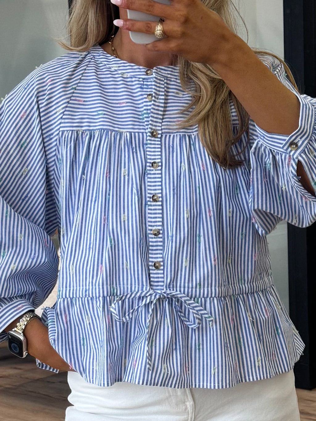 Charleston Striped Peplum Top | FINAL SALE