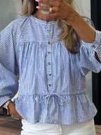 Charleston Striped Peplum Top | FINAL SALE