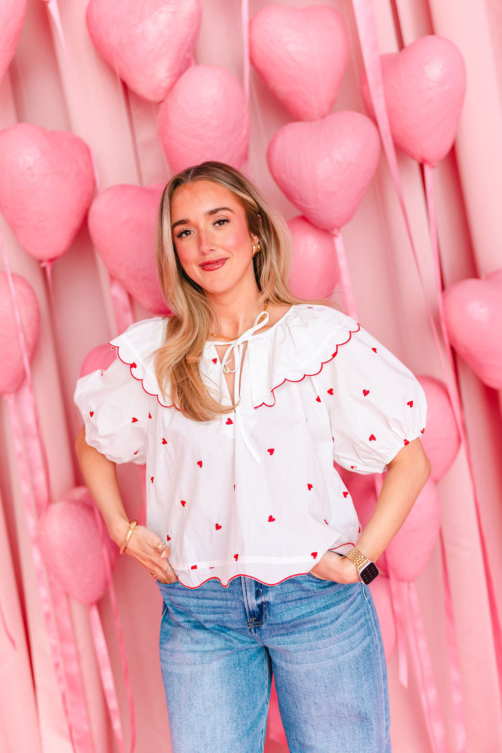 Beloved Heart Embroidered Top | White | FINAL SALE