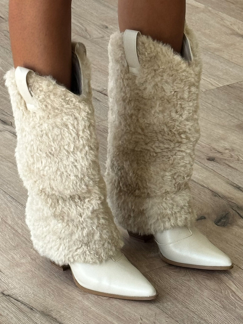 Chalet Stacked Heel Fur Boots | FINAL SALE