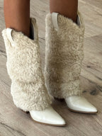 Chalet Stacked Heel Fur Boots | FINAL SALE
