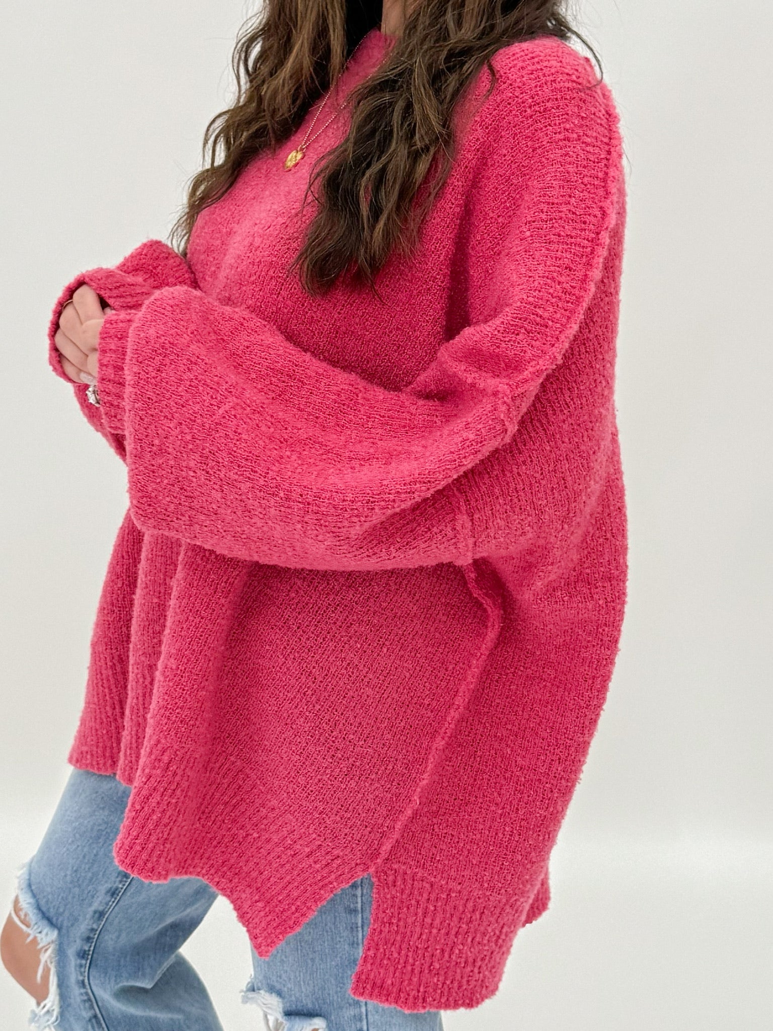 Lev Textured Sweater | Watermelon | +Plus Available | RESTOCK