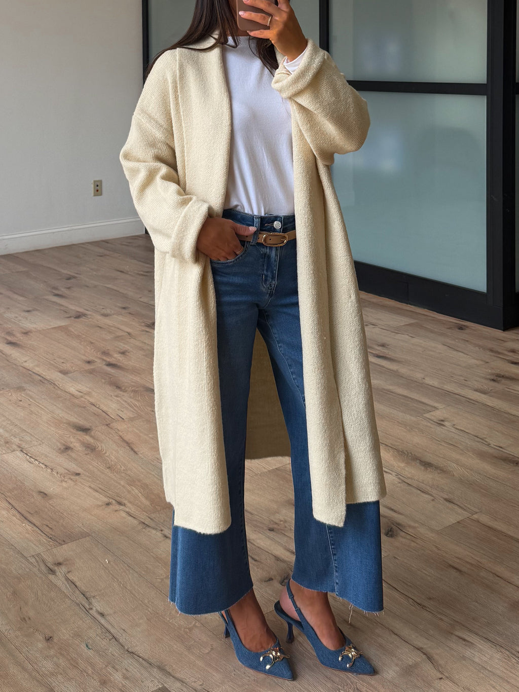 Kleo Longline Cardigan | Vanilla