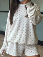 Southern Peony Ribbed Shorts