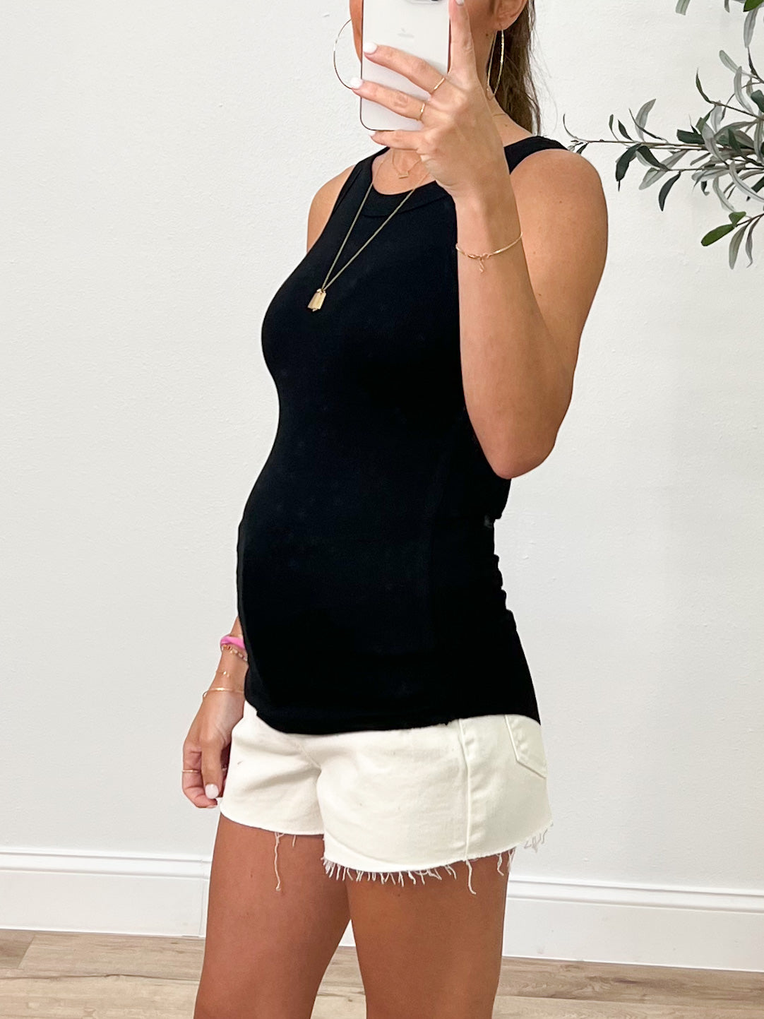 Essential Ribbed Tank | Black | +Plus Available