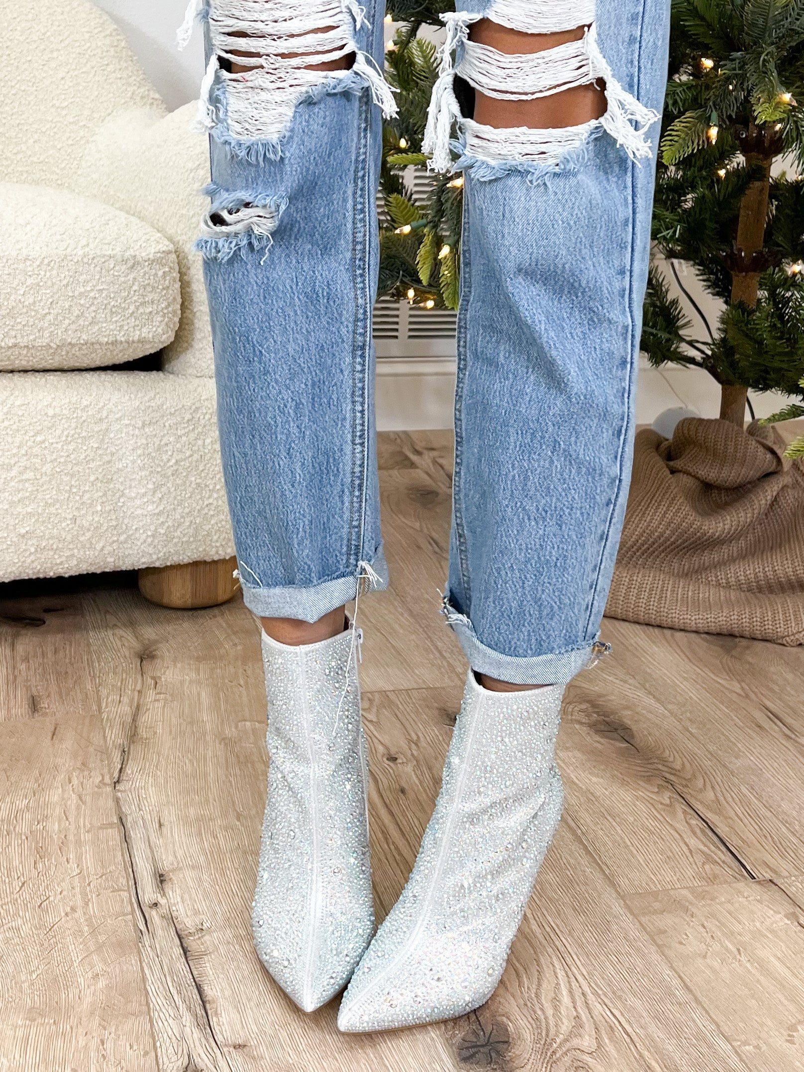 Secret Soiree Rhinestone Booties | FINAL SALE