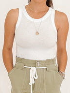 Essential Ribbed Tank | White | +Plus Available