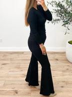 Essential Ribbed Long Sleeve | Black | +Plus Available | RESTOCK